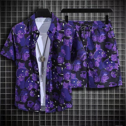Men's Quick-Drying Floral Beach Suit - Loose Fit, Stylish Summer Set - Buy Center