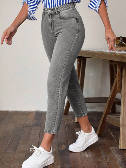 Retro High Waist Stretch Skinny Jeans for Women - Eco-Friendly Fashion 2025 - Buy Center