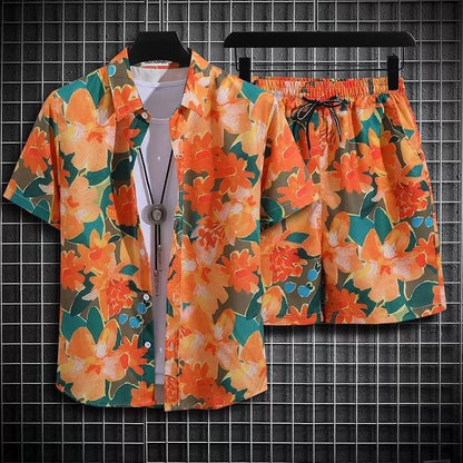 Men's Quick-Drying Floral Beach Suit - Loose Fit, Stylish Summer Set - Buy Center