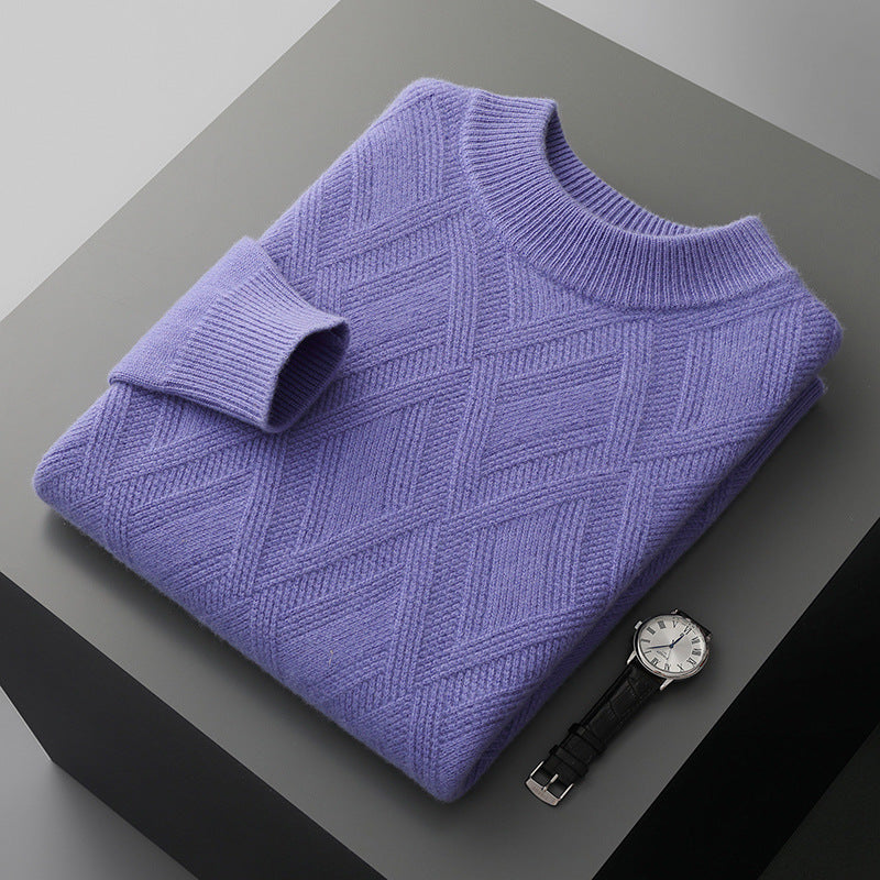 Suéter de lana para hombre de Buycenter: cuello alto, informal, para invierno