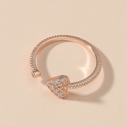 Buy Center Heart-Shaped Ring - Stylish Japanese & Korean Design for Women - Buy Center