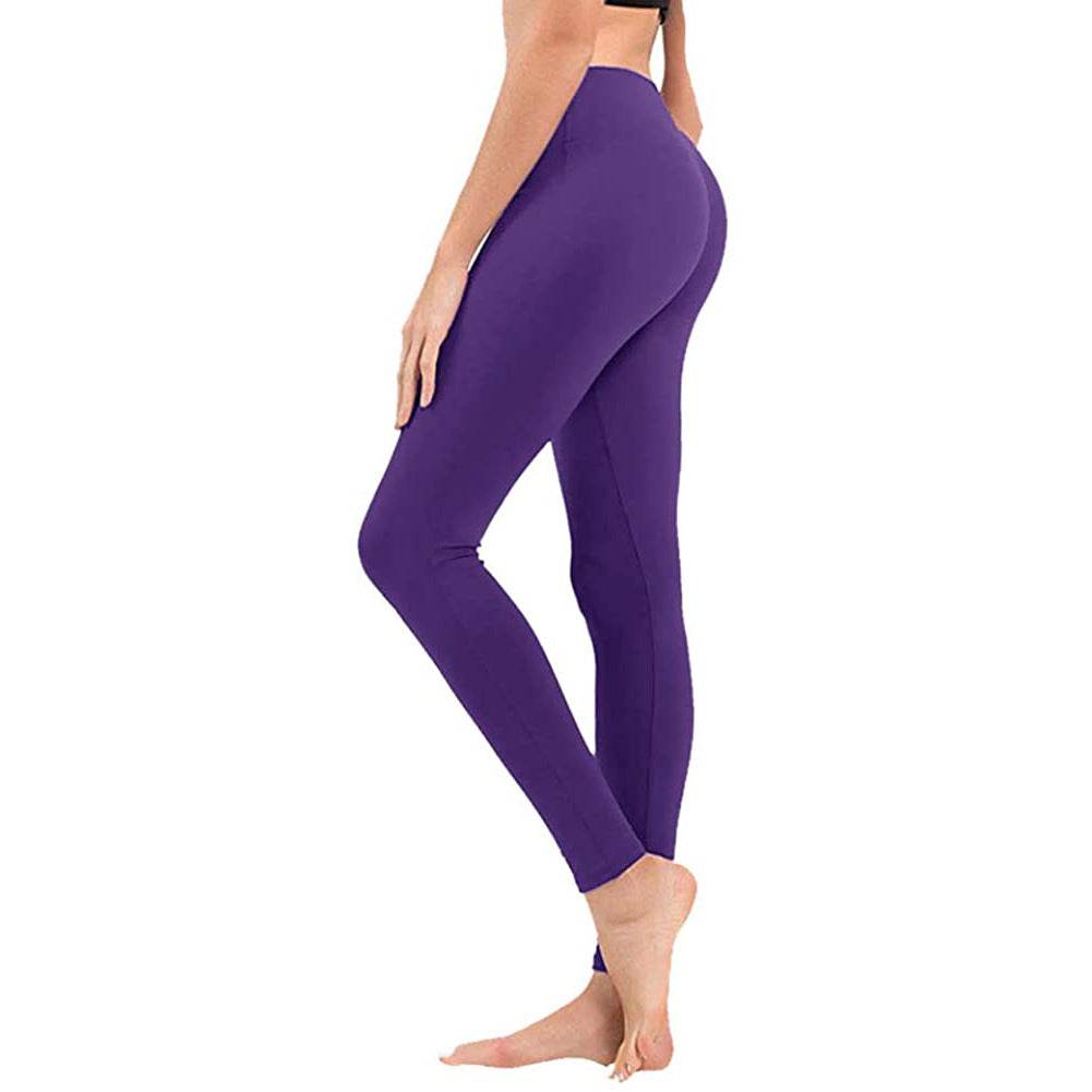 Solid Color High Waist Cropped Leggings - Stylish & Comfortable Fit - Buy Center