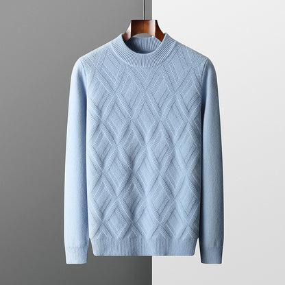Suéter de lana para hombre de Buycenter: cuello alto, informal, para invierno
