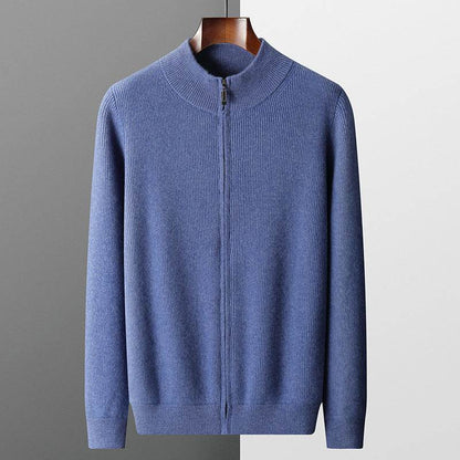 Buycenter Men's Half Turtleneck Wool Cardigan - Stylish Winter Sweater - Buy Center