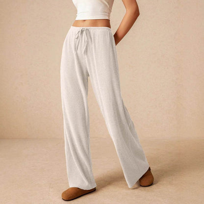 Women's Lace-Up Wide Leg Pants - Fashionable Fit in 4 Chic Colors - Buy Center