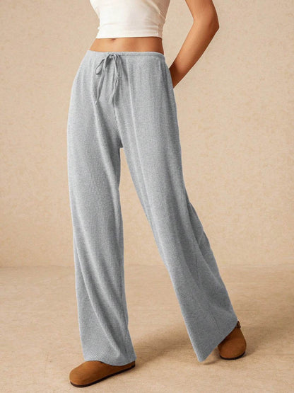 Women's Lace-Up Wide Leg Pants - Fashionable Fit in 4 Chic Colors - Buy Center