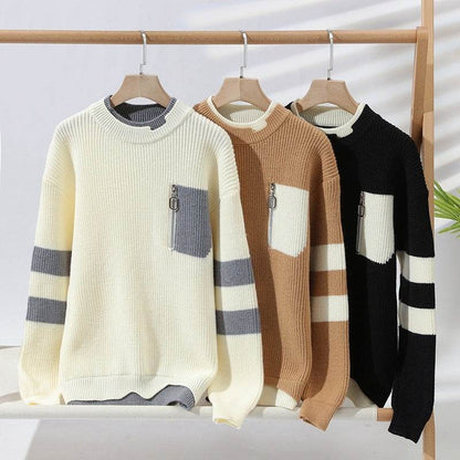 Boys Casual Knitted Sweater - Trendy Autumn Winter Pullover Fashion - Buy Center