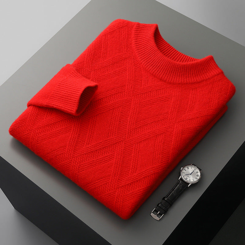 Suéter de lana para hombre de Buycenter: cuello alto, informal, para invierno