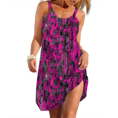 Women's A-Line Tie Dye Slip Dress - Summer Casual Streetwear - Buy Center