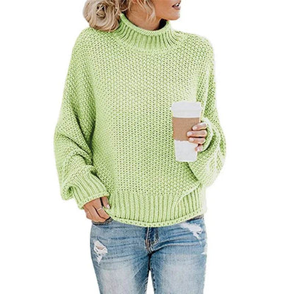 2023 Women's Long-Sleeved Turtleneck Sweater - Plus Size Pullover Top - Buy Center