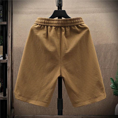 Casual Summer Running Shorts for Men - Wave Pattern Patchwork Design - Buy Center