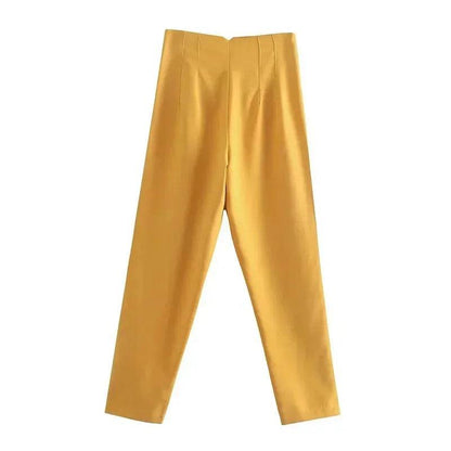 TRAF High Waist Women's Trousers - Office Wear & Casual Style - Buy Center