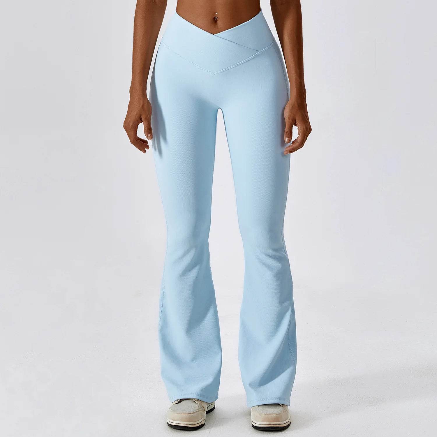 SWELTERING High Waist Flare Leggings for Women - Gym & Dance Fit - Buy Center