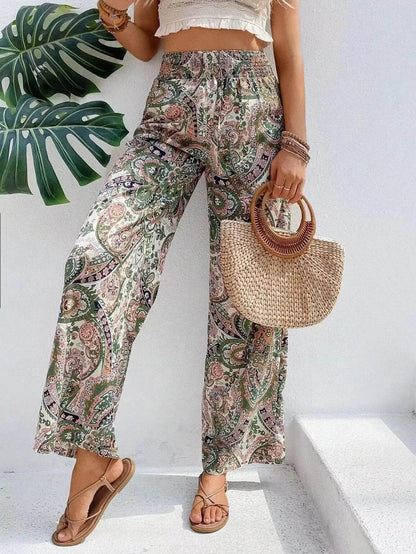 Vintage Tie Dye Wide-Leg Pants for Women - Casual Spring Style - Buy Center