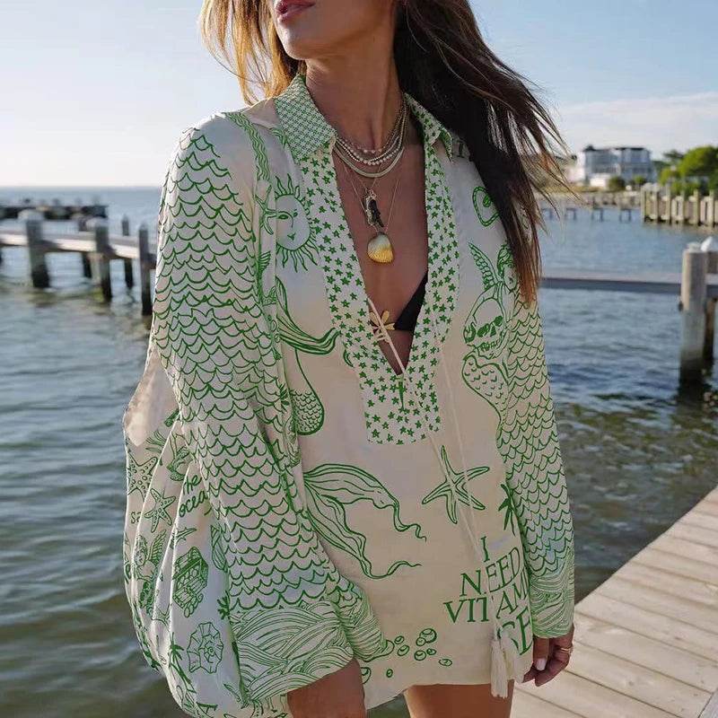 ELSVIO Women's Bohemian Two Piece Set - Casual Printed Summer Outfit - Buy Center