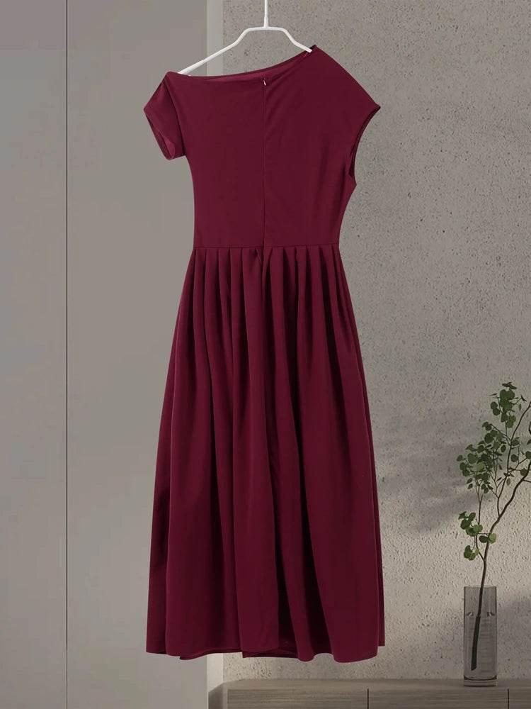 Elegant A-Line Sleeveless Dress for Women - Spring/Summer Style - Buy Center