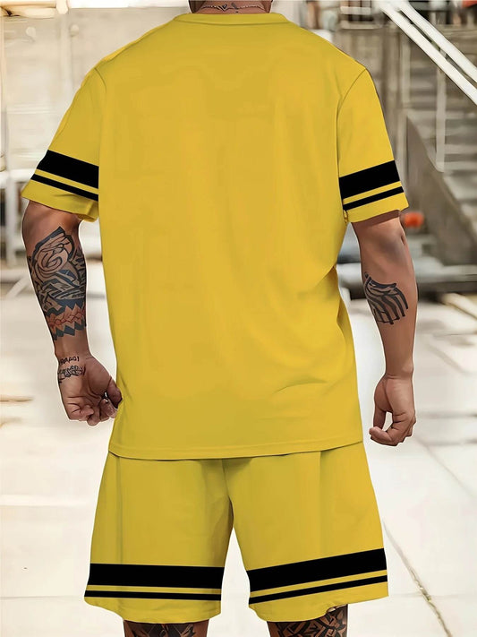 Men's Summer Sweat Suit Set - Breathable Quick Dry Jersey & Shorts - Buy Center