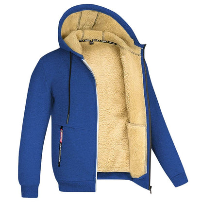 LETSNAGOU Men's Full Zip Hoodie - Casual Thick Fleece Jacket for Winter - Buy Center