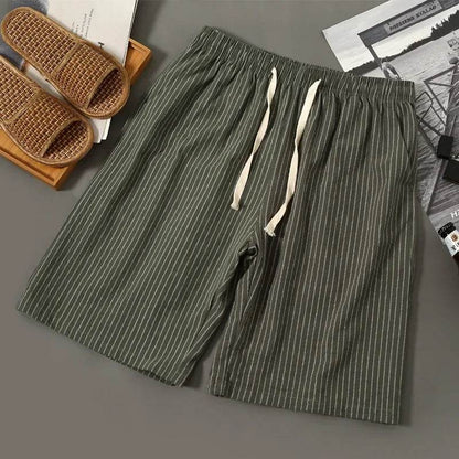 OSMIUM Men's Plus Size Summer Striped Board Shorts - Cotton & Linen - Buy Center