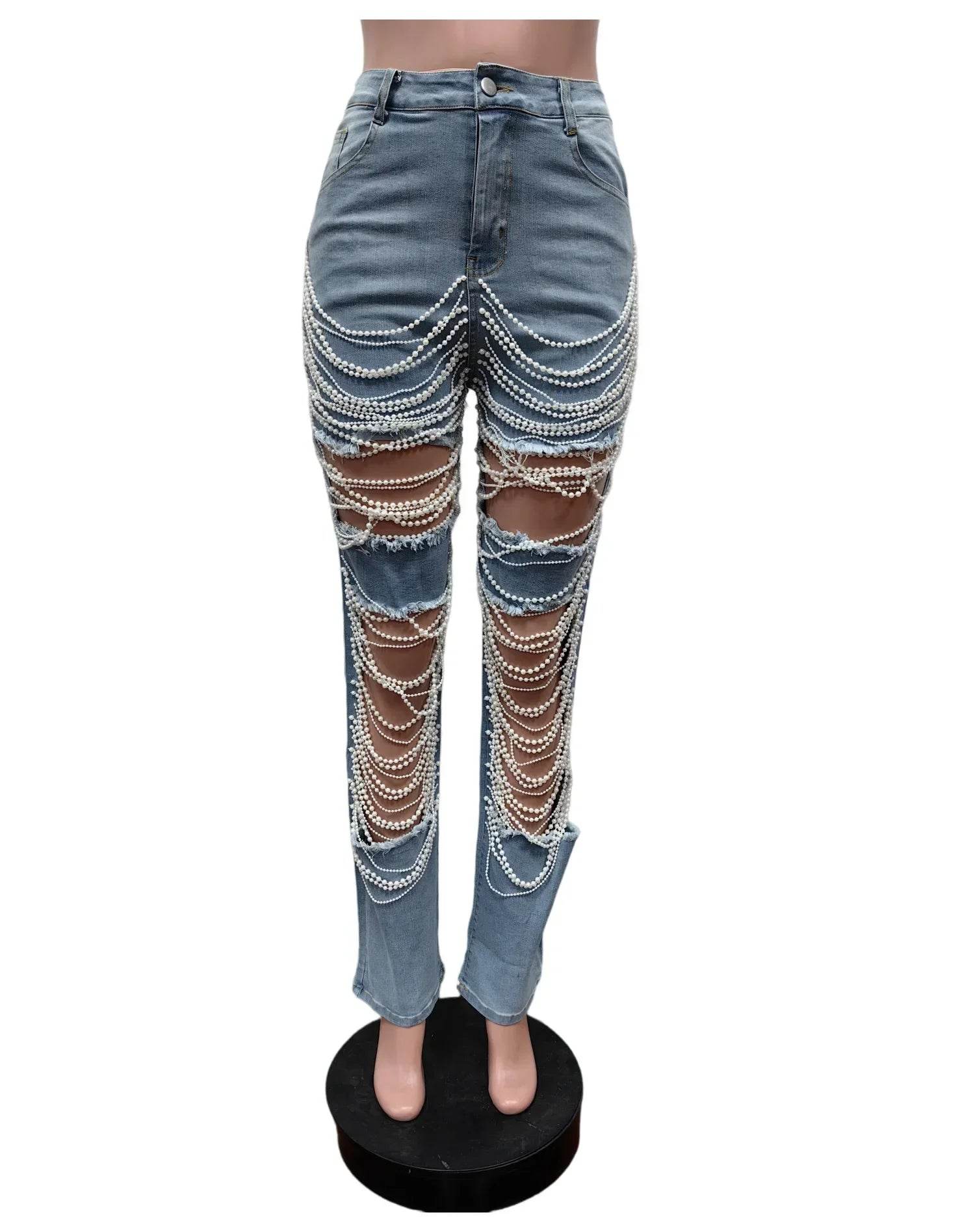 Kalenmos Women's High Waist Denim Jeans - Casual Wide Leg Summer Pants - Buy Center