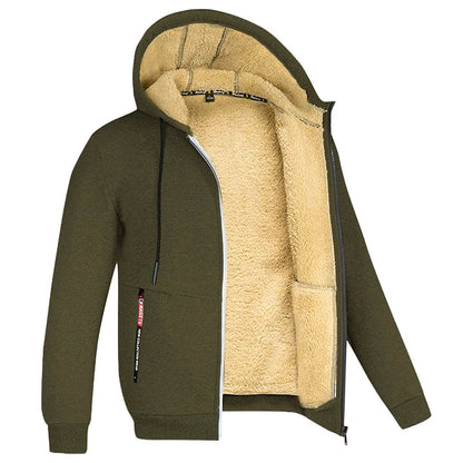 LETSNAGOU Men's Full Zip Hoodie - Casual Thick Fleece Jacket for Winter - Buy Center