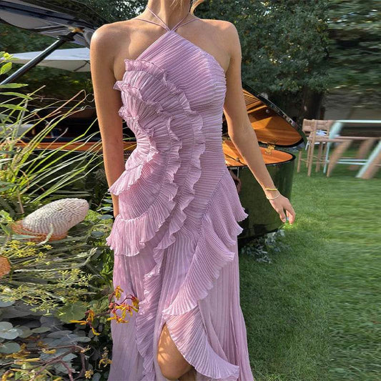 Chin.Sweety Elegant Backless Evening Gown - A-Line Summer Dress - Buy Center