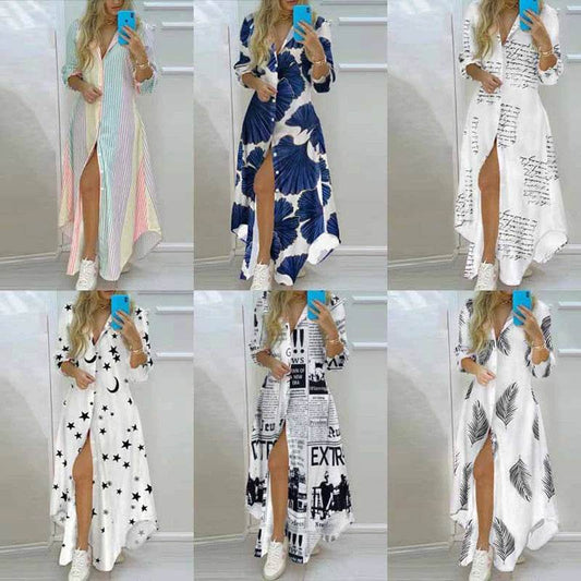 Elegant Floral Print Spaghetti Strap Sundress - Summer Beach Dress - Buy Center