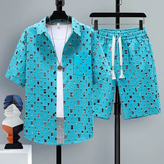 Men's Summer 2-Piece Tracksuit Set - Casual Oversized Streetwear - Buy Center