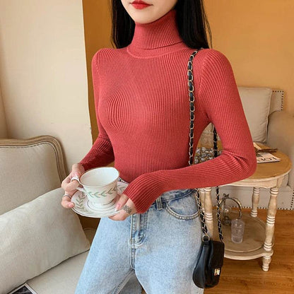Women's Knitted Turtleneck Pullover - Autumn Winter Sweater - Buy Center