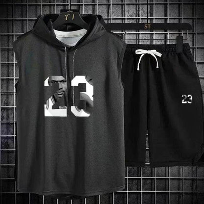 Men's Summer Casual Two Piece Set - T-Shirt & Shorts Twin Suit - Buy Center