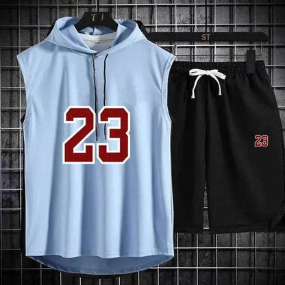 Men's Summer Casual Two Piece Set - T-Shirt & Shorts Twin Suit - Buy Center