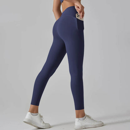 Hamidou Women's High Waist Leggings with Pockets - Yoga & Gym - Buy Center