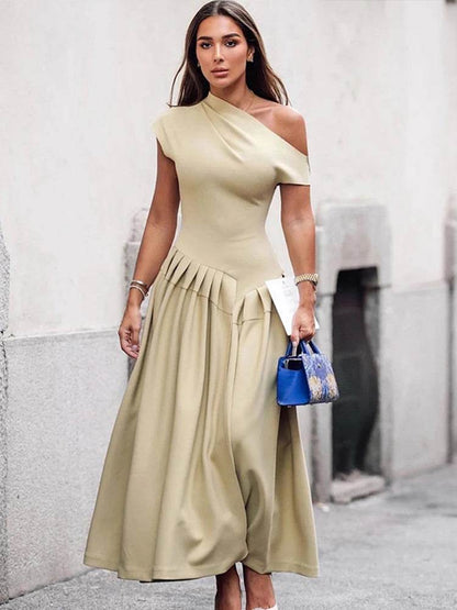 Elegant A-Line Sleeveless Dress for Women - Spring/Summer Style - Buy Center