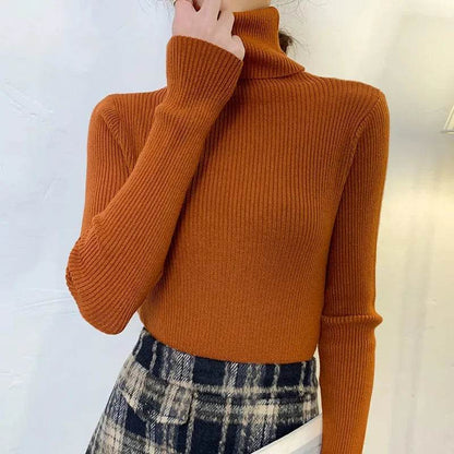 Women's Fall Turtleneck Sweater - Soft Cashmere Knit Pullover - Buy Center