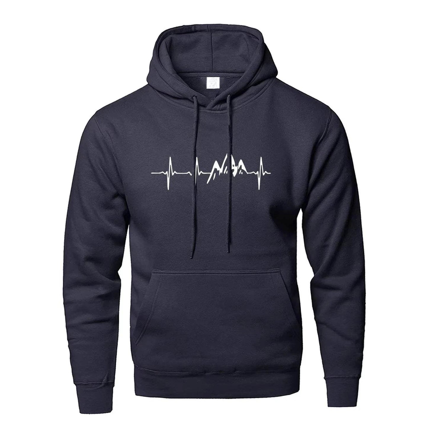 Mountain Heartbeat Hoodies - Casual Long Sleeve Sweatshirt for Teens - Buy Center