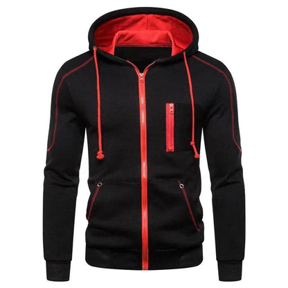 QIWN 2024 Men's Double Zipper Jacket & Hoodie Tracksuit Set - Buy Center