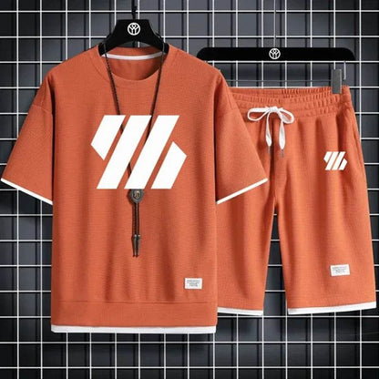 Men's Casual Sports Suit - Short Sleeve Tracksuit Summer Set - Buy Center