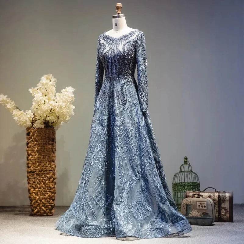 Sharon Said Plus Size Dubai Evening Dress - Floral A-Line Formal Kaftan - Buy Center