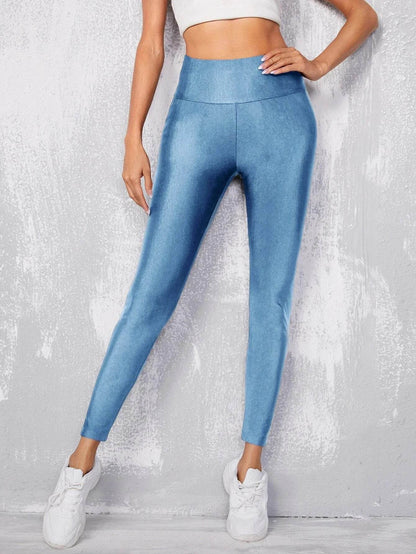 Talavera Flower High Waist Leggings - Casual Ankle Length, Solid Color - Buy Center