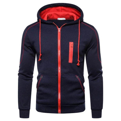 QIWN 2024 Men's Double Zipper Jacket & Hoodie Tracksuit Set - Buy Center