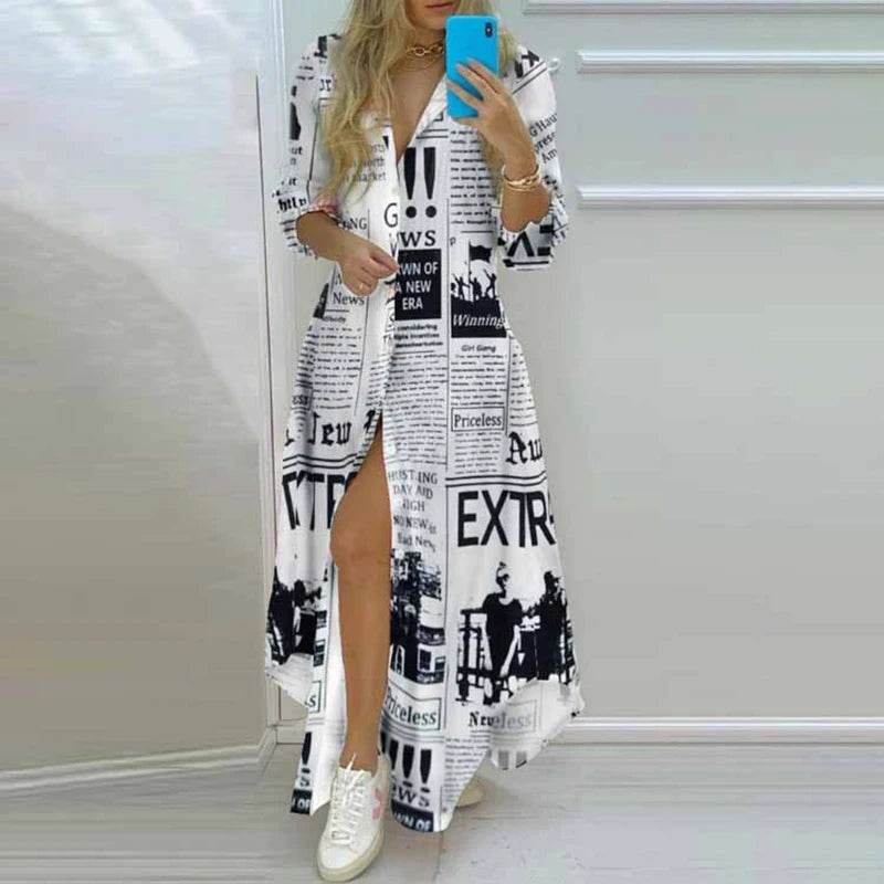 Elegant Floral Print Spaghetti Strap Sundress - Summer Beach Dress - Buy Center