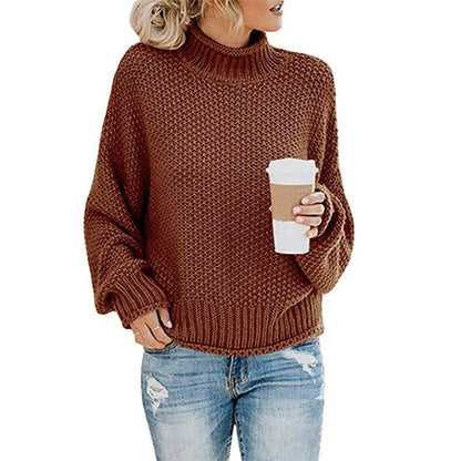 2023 Women's Long-Sleeved Turtleneck Sweater - Plus Size Pullover Top - Buy Center