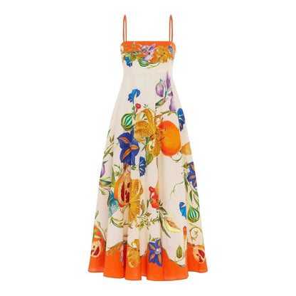 2024 Personalized Off-Shoulder Linen Dress - Lace Trim, Sleeveless Style - Buy Center