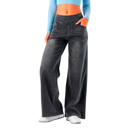 YOUYEDIAN Women’s High Waist Baggy Jeans - Retro Wide Leg Denim - Buy Center