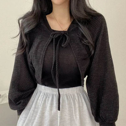 Y2K Korean Style Casual Knitted Cardigan - Thin Sunscreen Knitwear - Buy Center