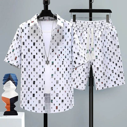 Men's Summer 2-Piece Tracksuit Set - Casual Oversized Streetwear - Buy Center