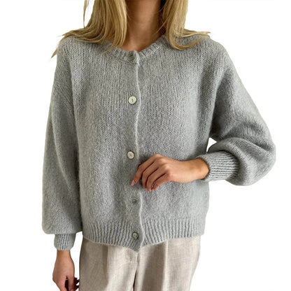 Goocheer Women's Casual Knitted Cardigan - Slim Fit O-neck Sweater - Buy Center