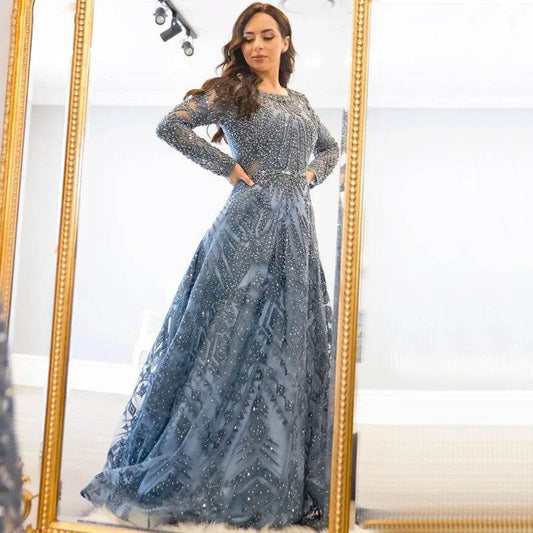 Sharon Said Plus Size Dubai Evening Dress - Floral A-Line Formal Kaftan - Buy Center