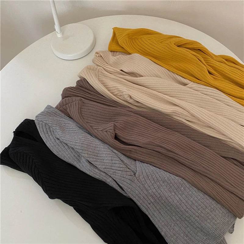 XIBUSANA Women’s V-Neck Knitwear - Casual Long Sleeve Pullover - Buy Center