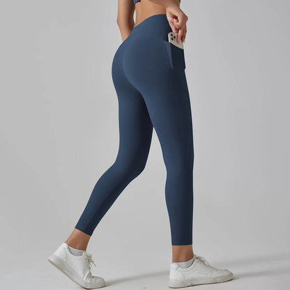 Hamidou Women's High Waist Leggings with Pockets - Yoga & Gym - Buy Center